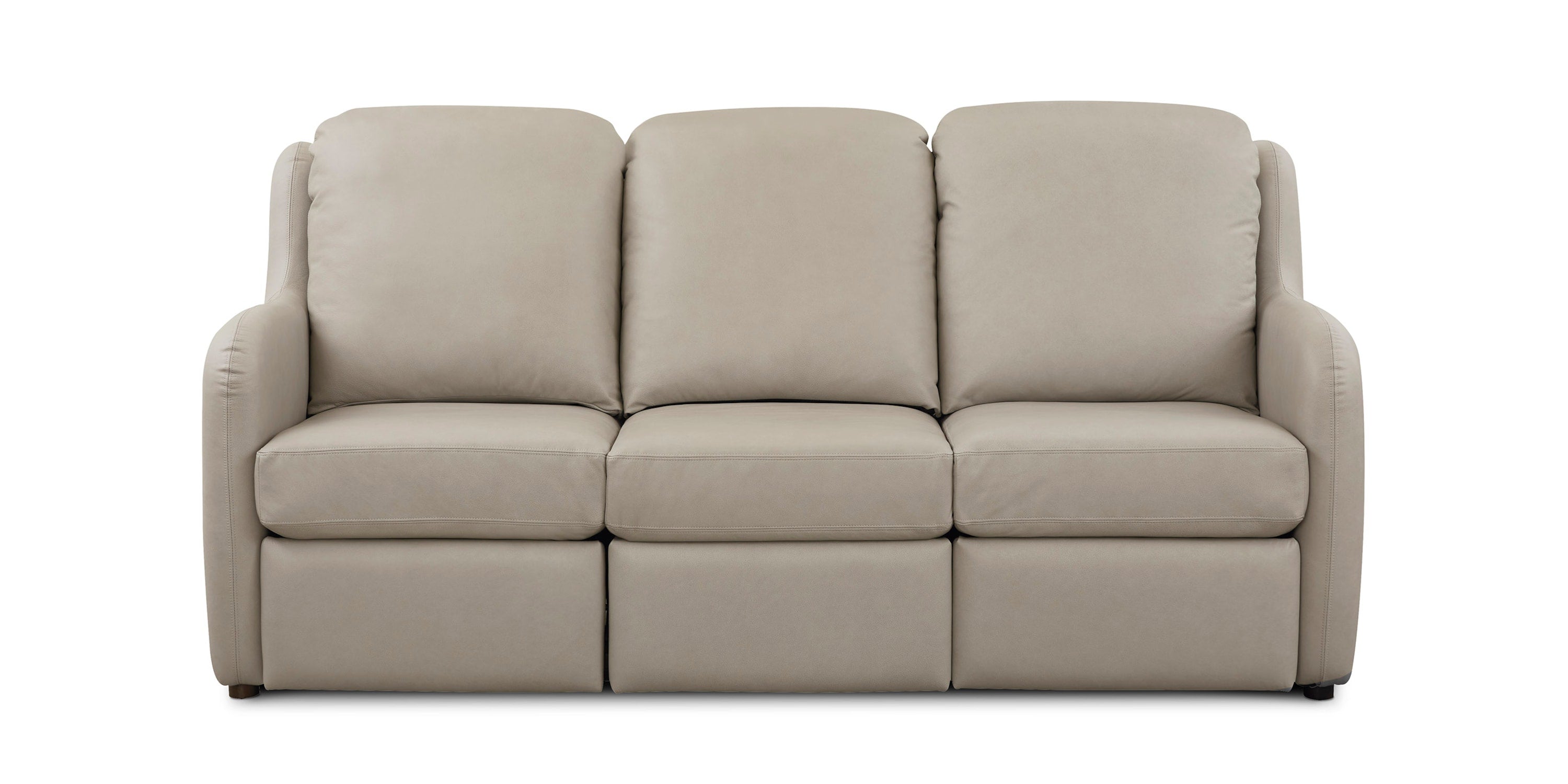 Wrenn Leather Reclining Sofa Tucson Dove Gray Bassett
