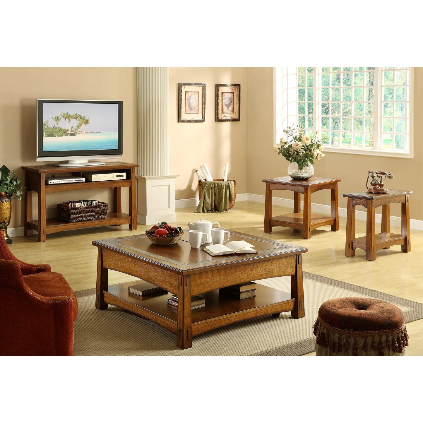 Craftsman Home Chairside Table Riverside Furniture Tables