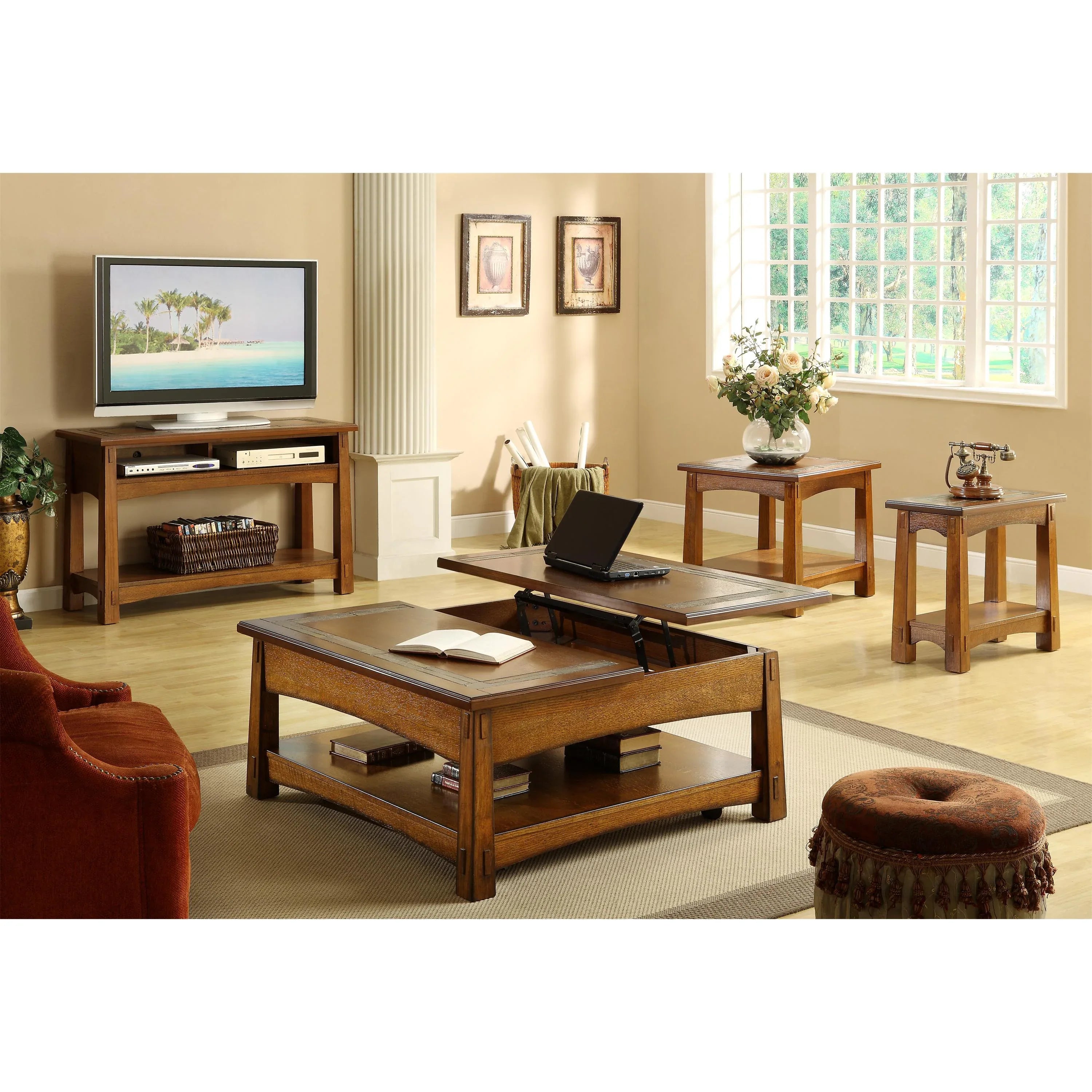Craftsman Home Chairside Table Riverside Furniture Tables