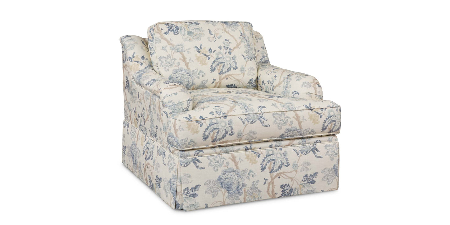 Stockten English Arm Skirted Chair Bassett Bedroom Furniture