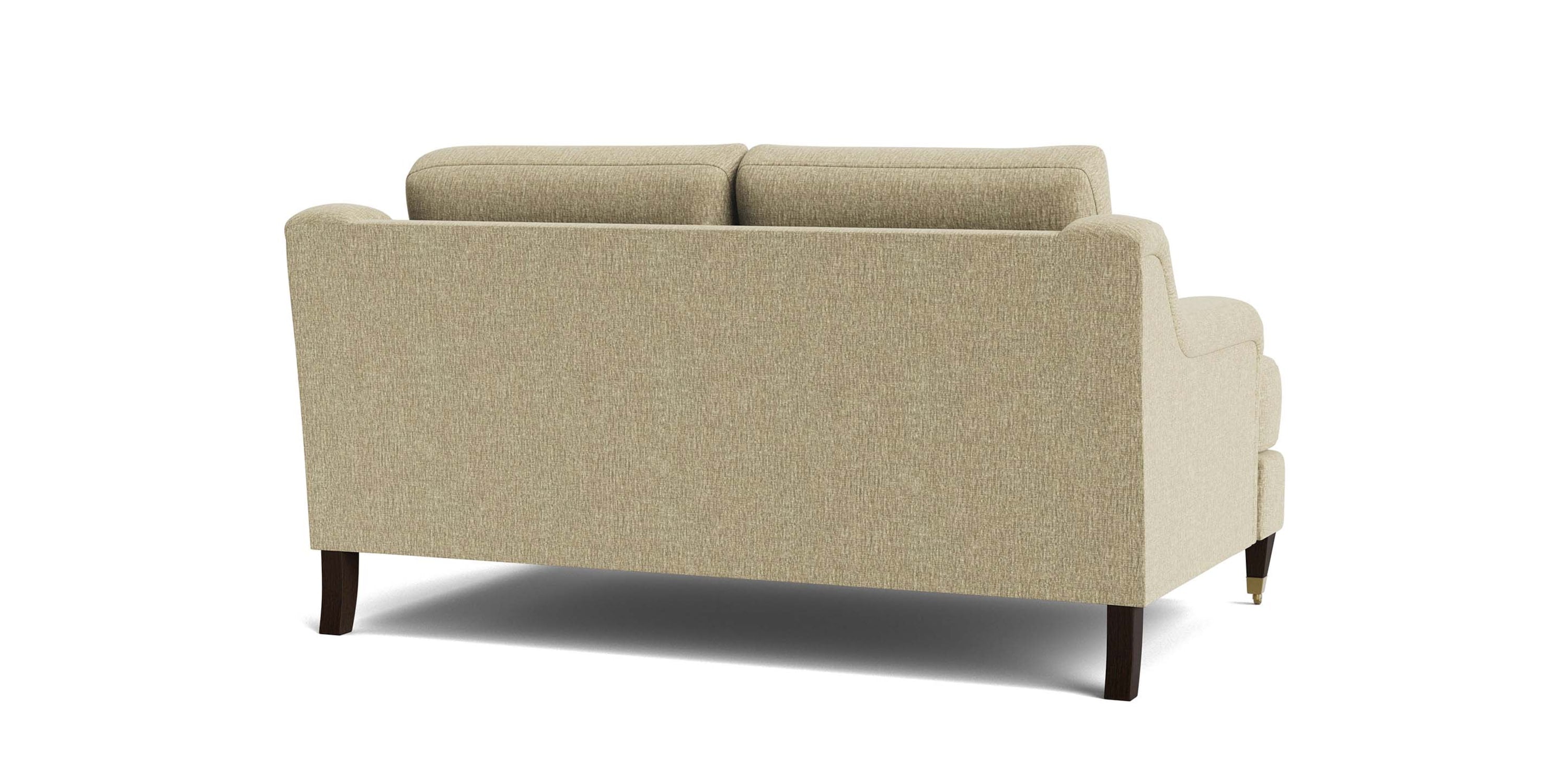 Stockten English Arm Loveseat with Casters Bassett