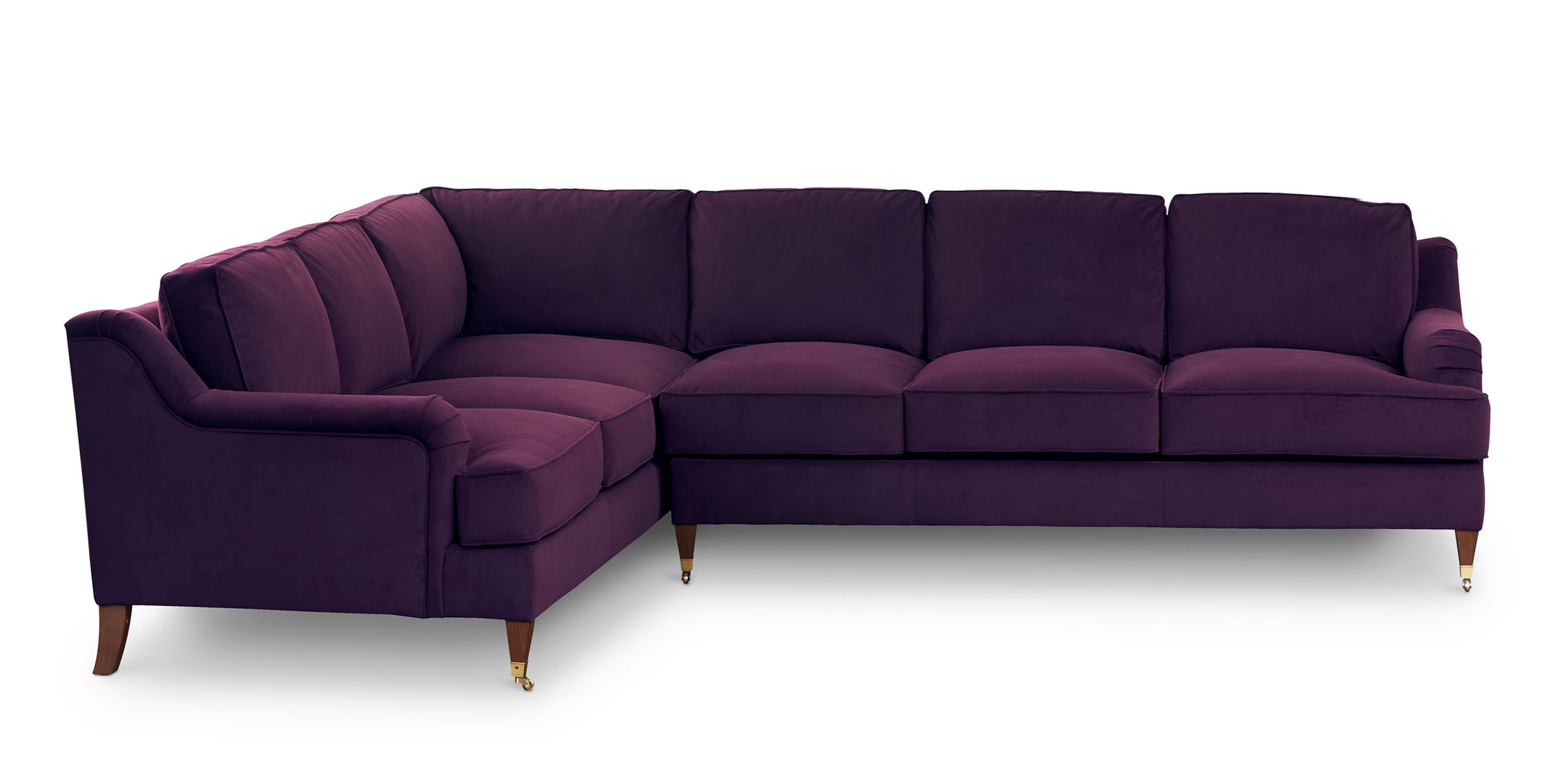 Stockten English Arm L-Shape Sectional with Casters Bassett