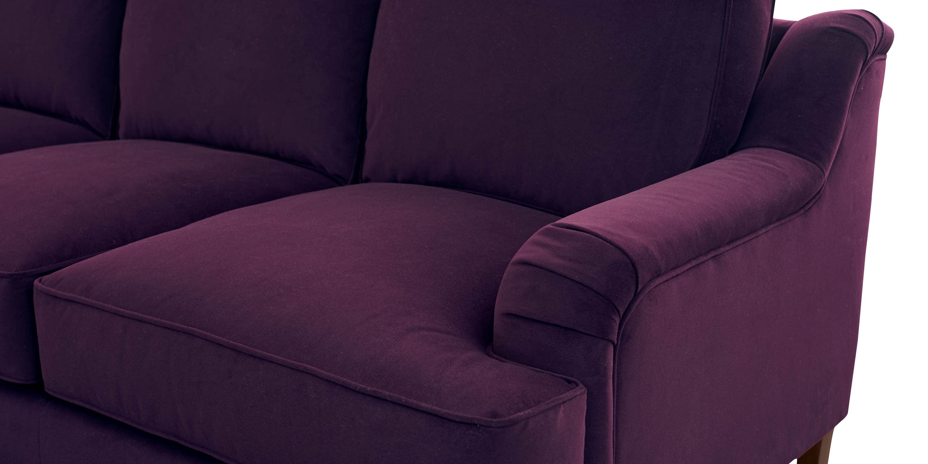 Stockten English Arm L-Shape Sectional with Casters Bassett