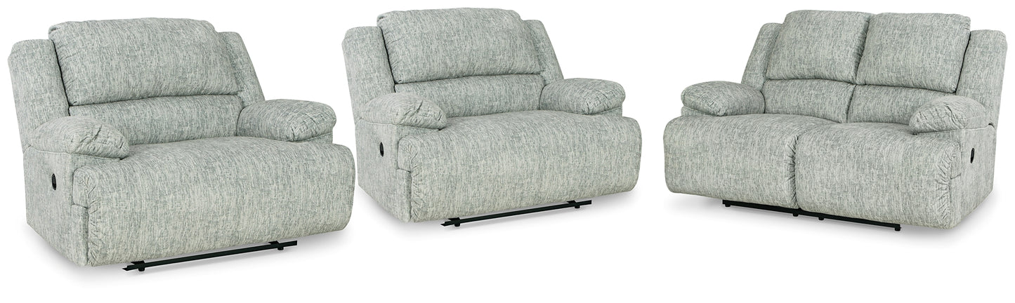 McClelland Reclining Loveseat and 2 Oversized Recliners