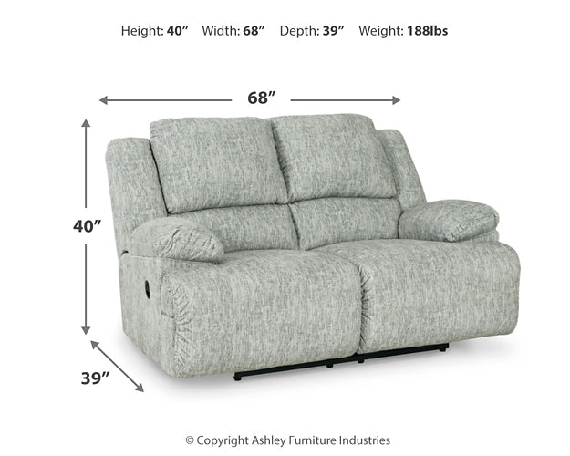 McClelland Reclining Loveseat and 2 Oversized Recliners