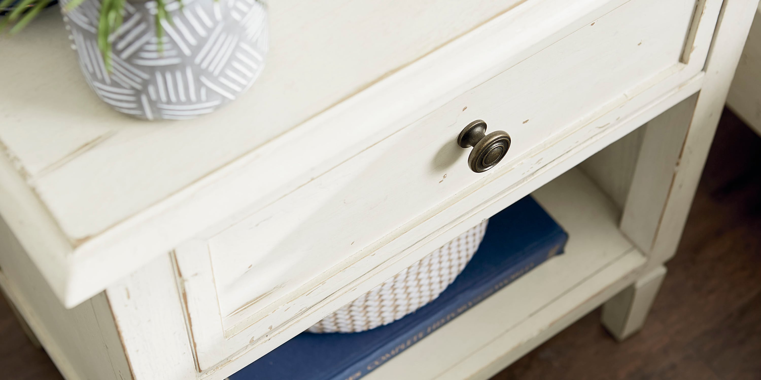 Shoreline Sea Salt Bedside Table Bassett