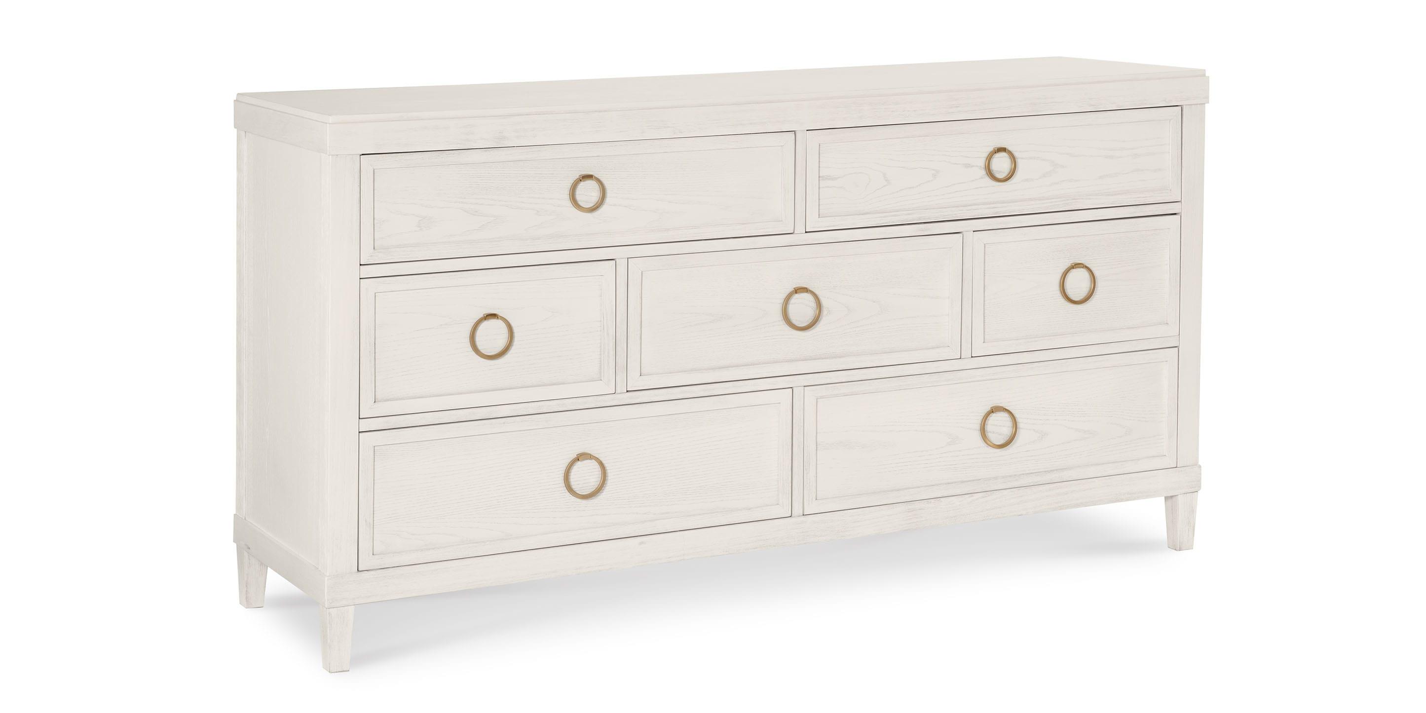 Bassett Ventura Dresser — Elm Wood, Soft-Close Drawers Bassett Dresser