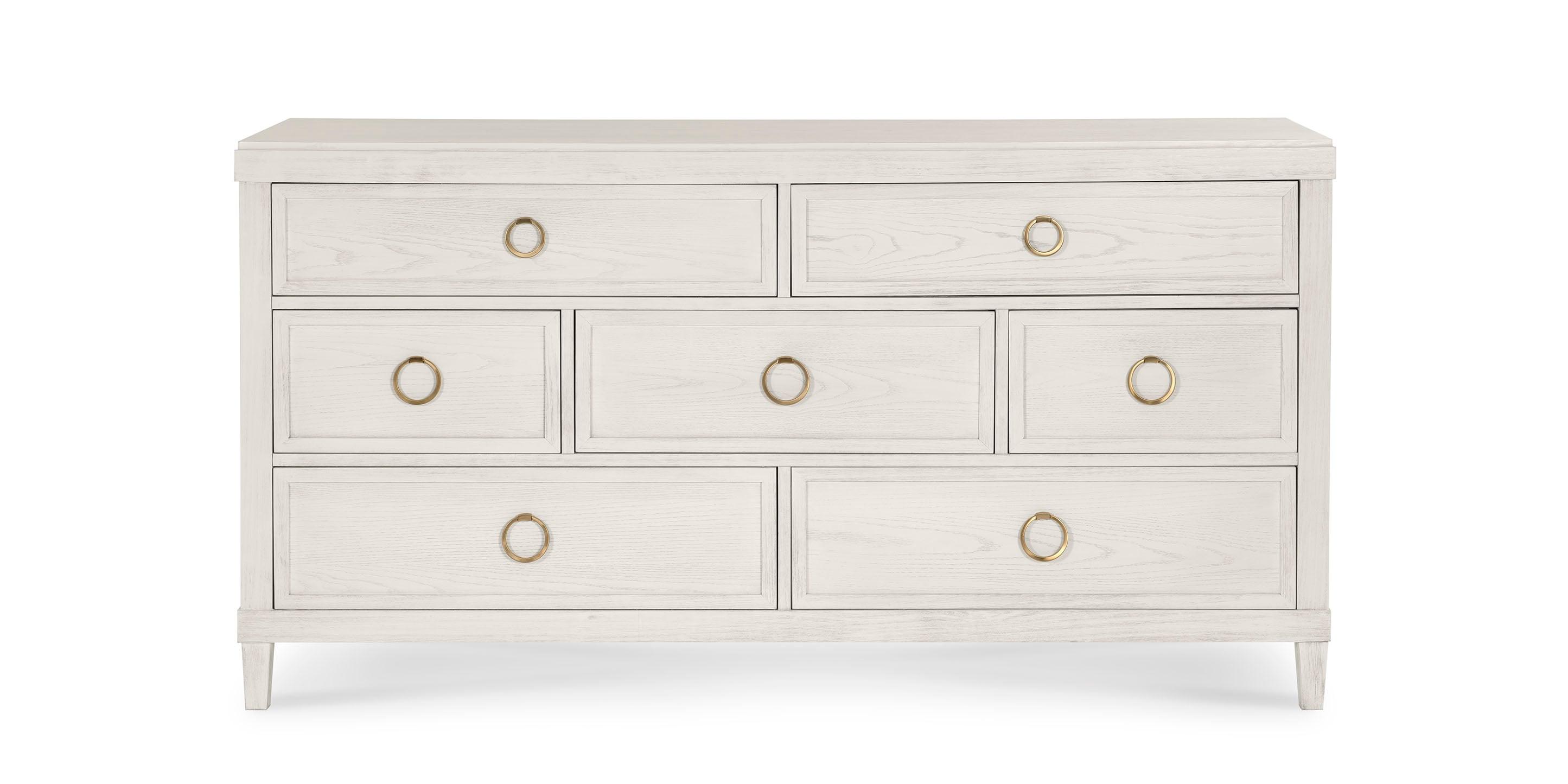 Bassett Ventura Dresser — Elm Wood, Soft-Close Drawers Bassett Dresser