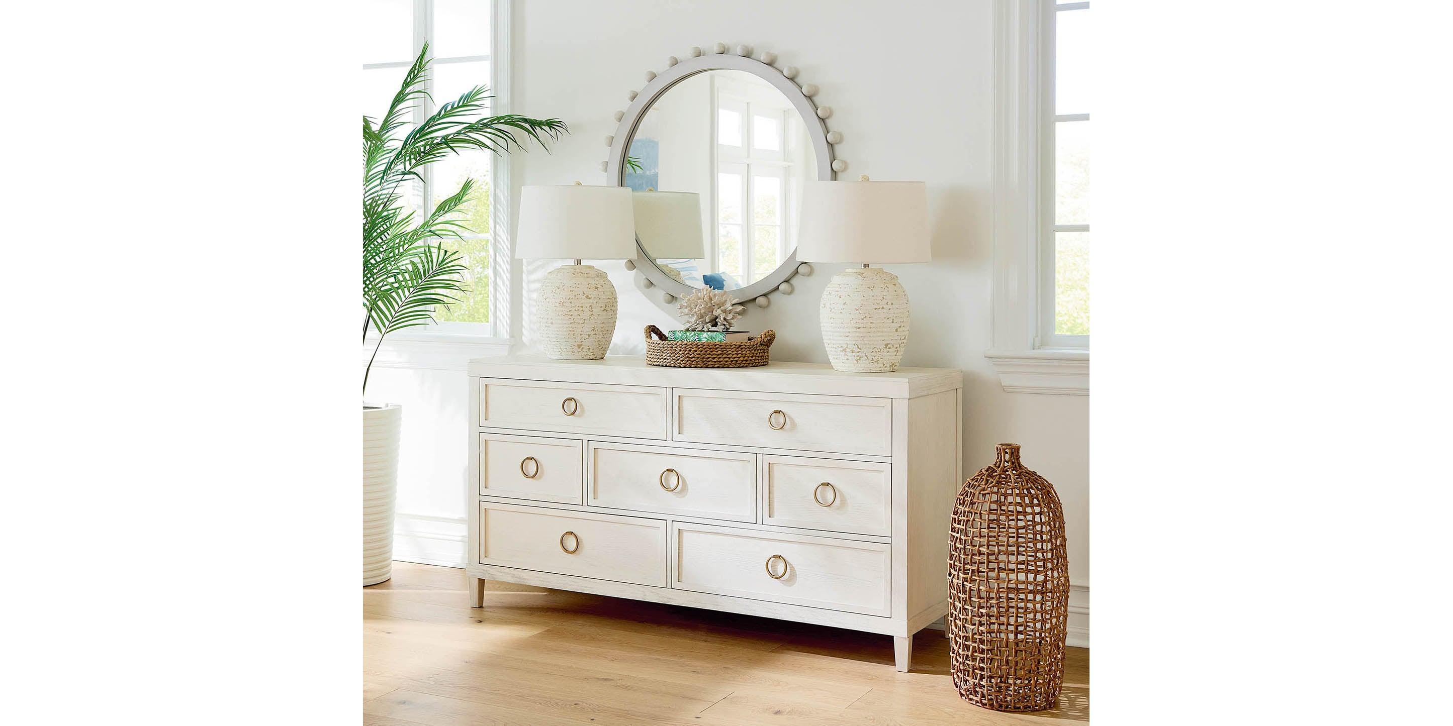 Bassett Ventura Dresser — Elm Wood, Soft-Close Drawers Bassett Dresser