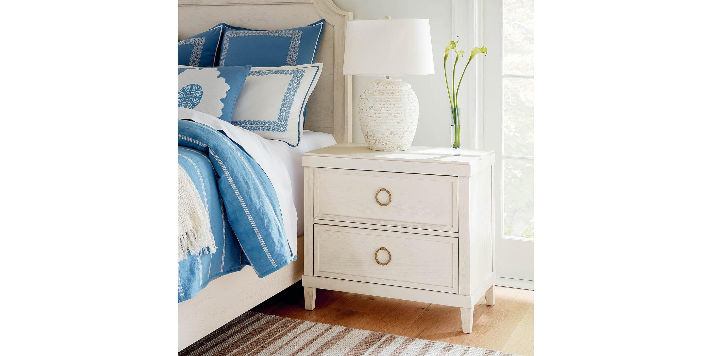 Bassett Ventura Nightstand — Soft-Close Drawers, Elm Wood Bassett Nightstand