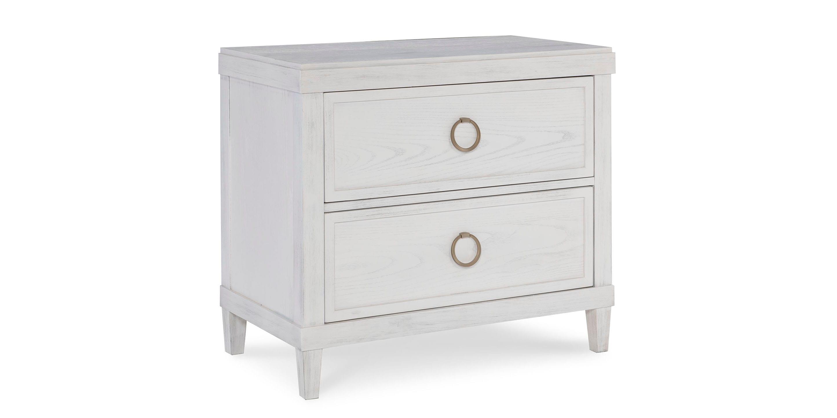 Bassett Ventura Nightstand — Soft-Close Drawers, Elm Wood Bassett Nightstand