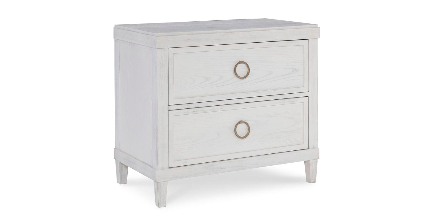 Bassett Ventura Nightstand — Soft-Close Drawers, Elm Wood Bassett Nightstand