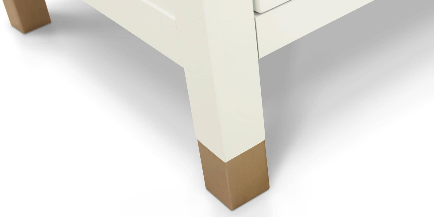 Bassett Tidewater Tall Chest — Slim Footprint, Hampton White Bassett Chest