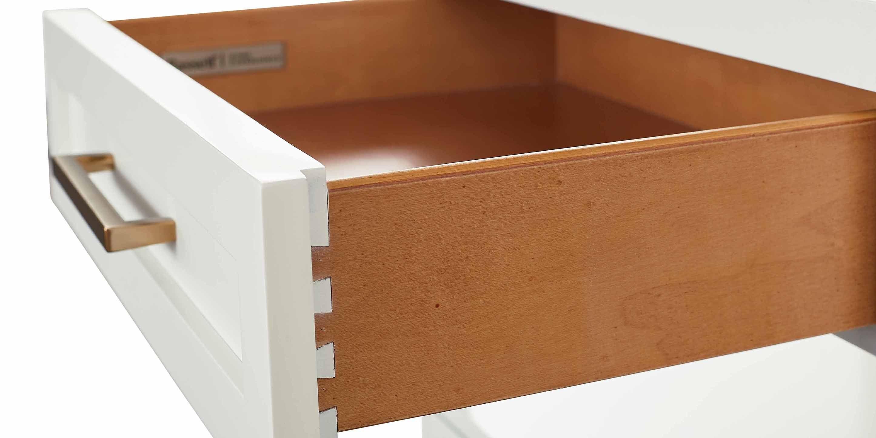 Bassett Tidewater Bedside Table — Compact, Hampton White Bassett Nightstand