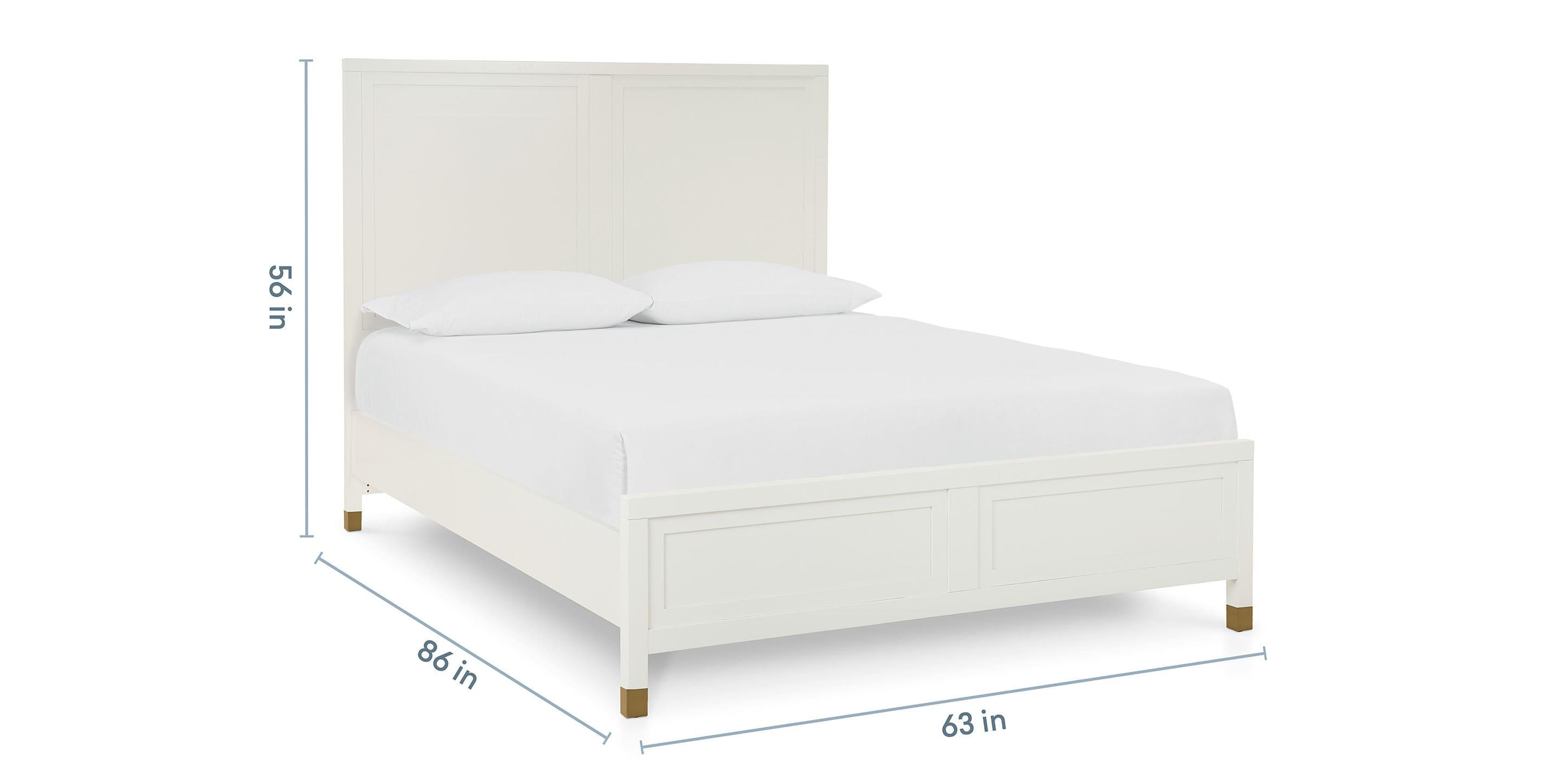 Bassett Tidewater Panel Bed — Hampton White, Coastal Calm Bassett Bed