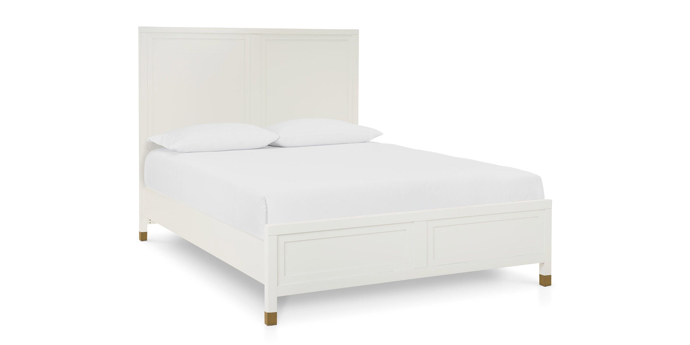 Bassett Tidewater Panel Bed — Hampton White, Coastal Calm Bassett Bed