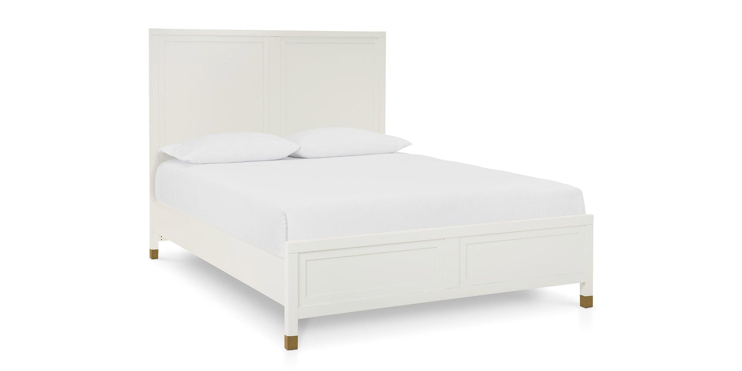 Bassett Tidewater Panel Bed — Hampton White, Coastal Calm Bassett Bed