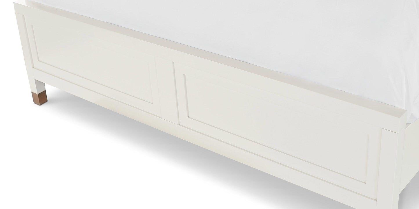 Bassett Tidewater Panel Bed — Hampton White, Coastal Calm Bassett Bed