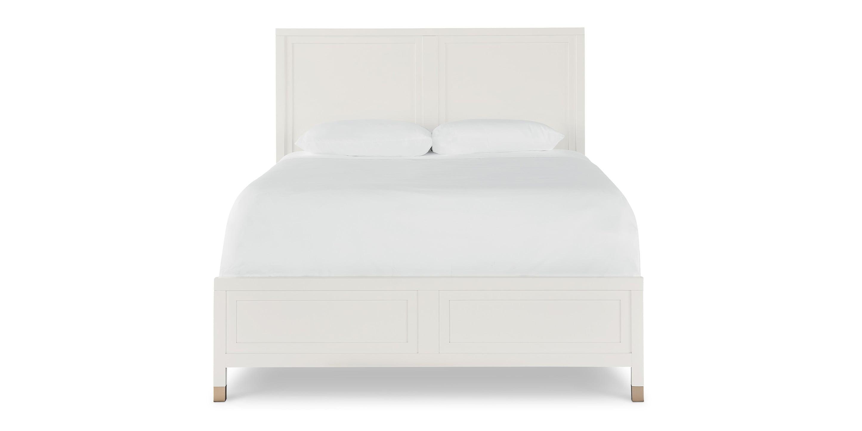 Bassett Tidewater Panel Bed — Hampton White, Coastal Calm Bassett Bed