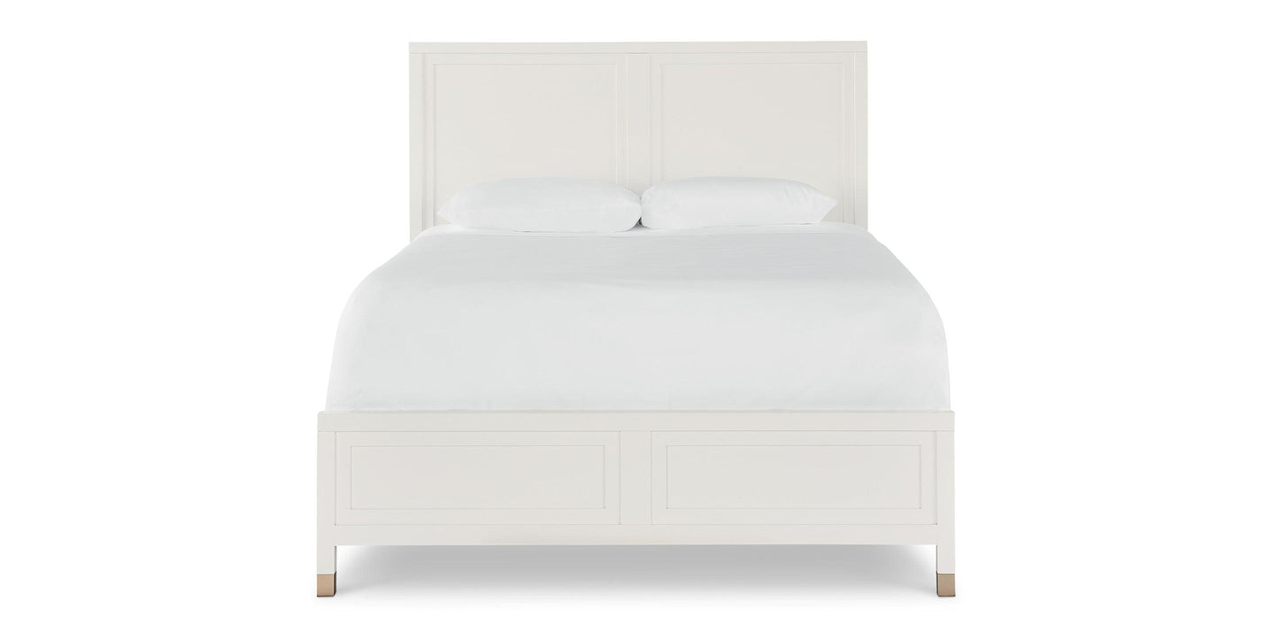 Bassett Tidewater Panel Bed — Hampton White, Coastal Calm Bassett Bed