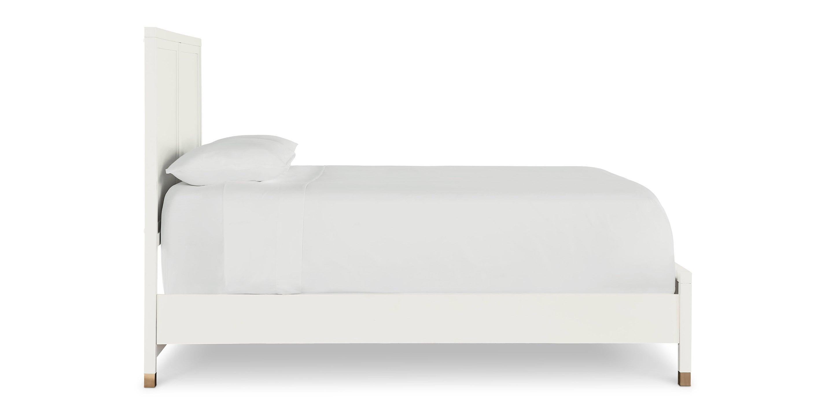 Bassett Tidewater Panel Bed — Hampton White, Coastal Calm Bassett Bed