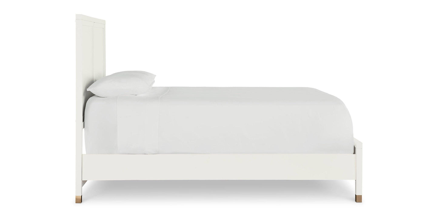 Bassett Tidewater Panel Bed — Hampton White, Coastal Calm Bassett Bed