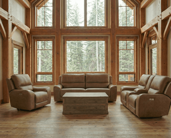 DeepWakes Power Reclining Sofa — Caramel Leather Signature Design by Ashley® Living Room