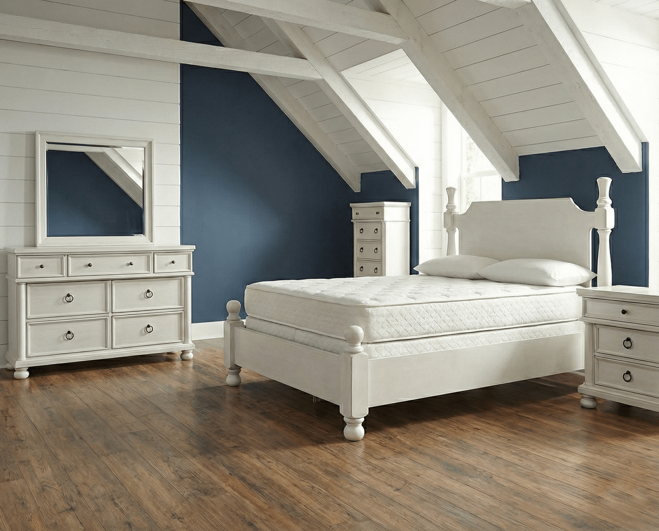 DOORBUSTER! Rowlenstown Queen Poster Bed, Dresser and Mirror Signature Design by Ashley® Uncategorized