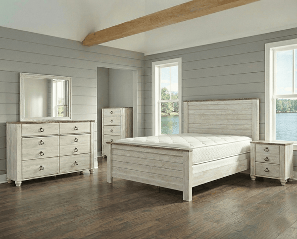 Willowton Queen Panel Headboard — Whitewash Signature Design by Ashley® Bedroom
