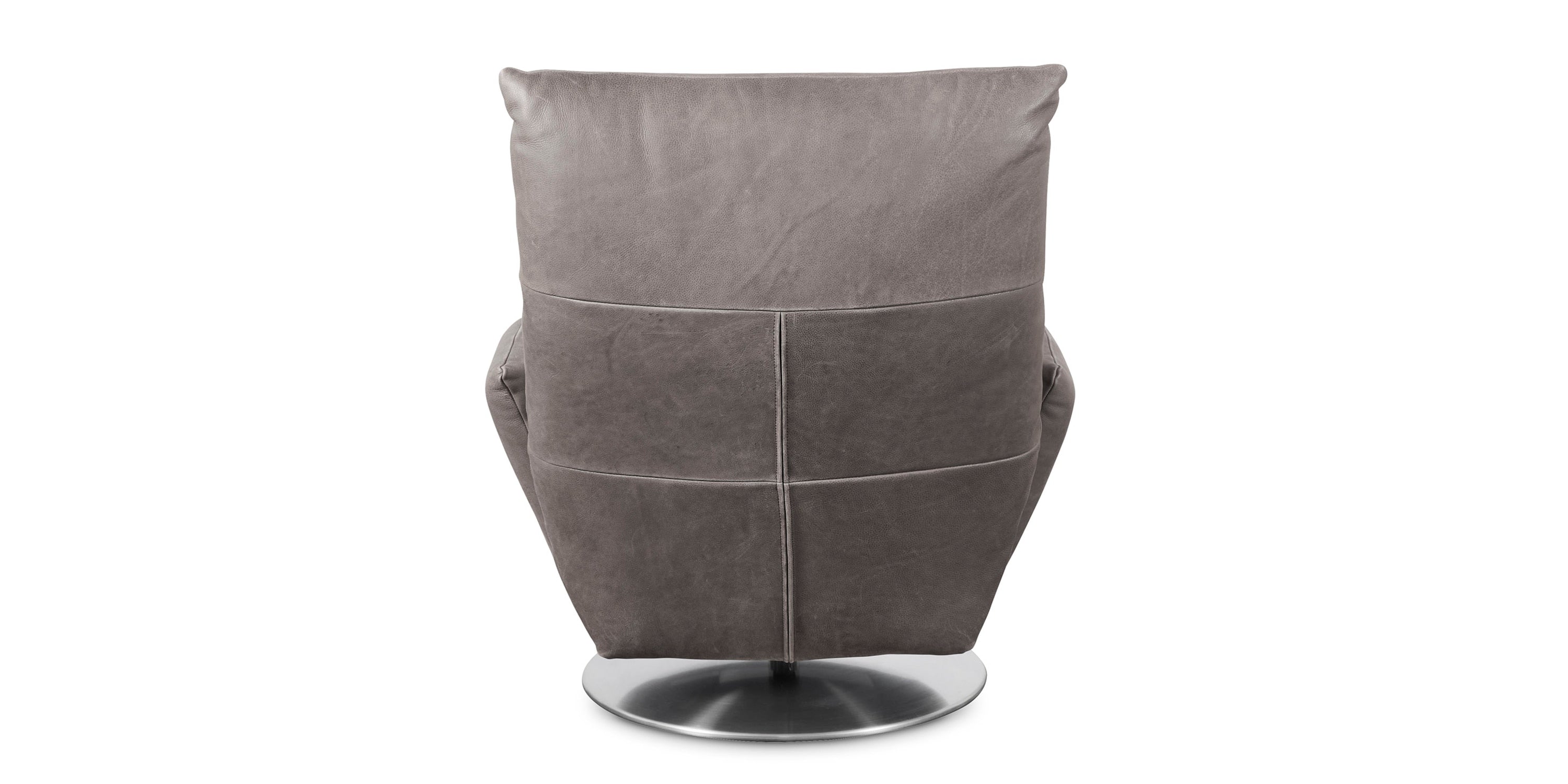 Ranlo Leather Swivel Arm Chair Bassett