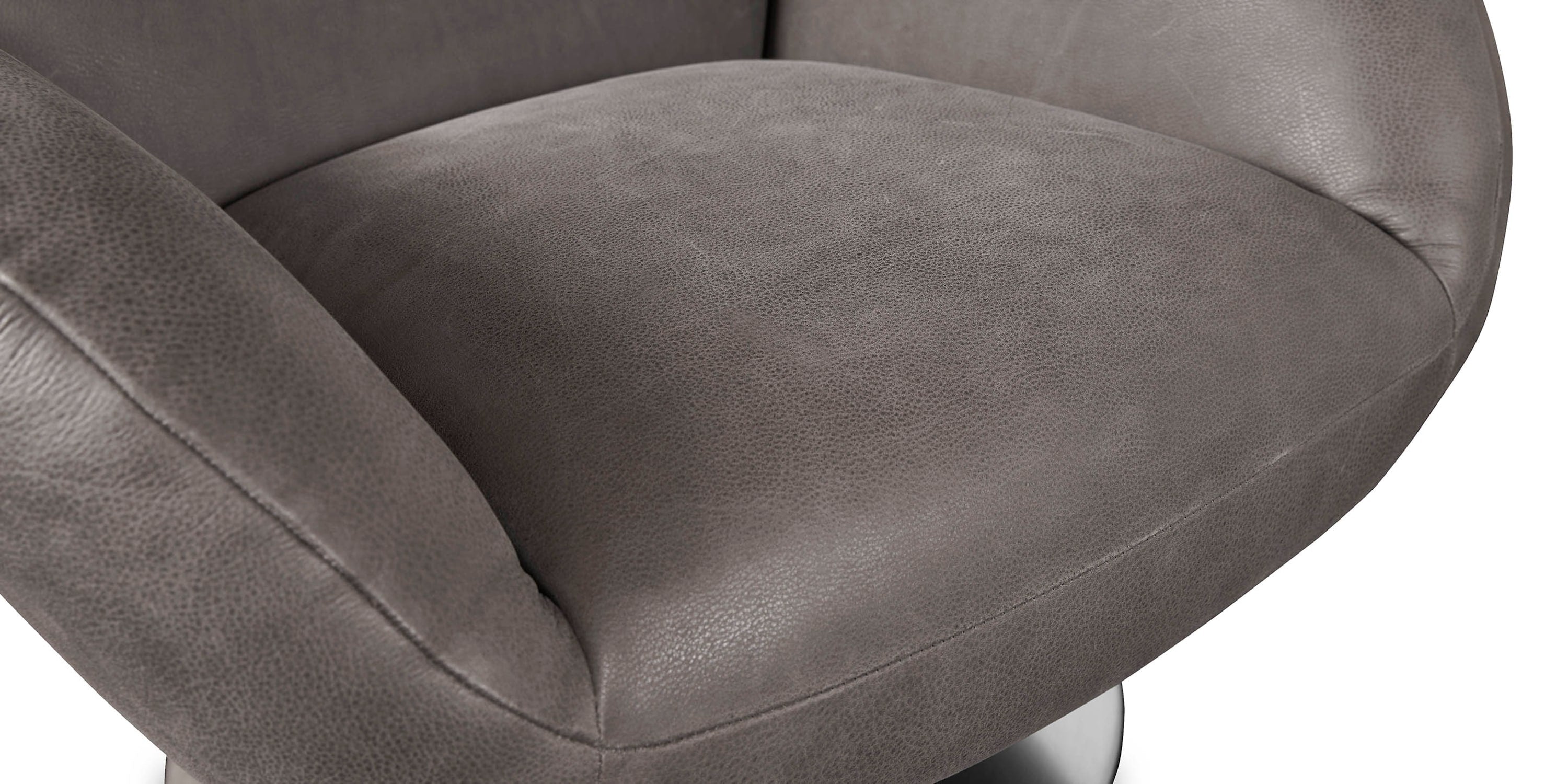 Ranlo Leather Swivel Arm Chair Bassett