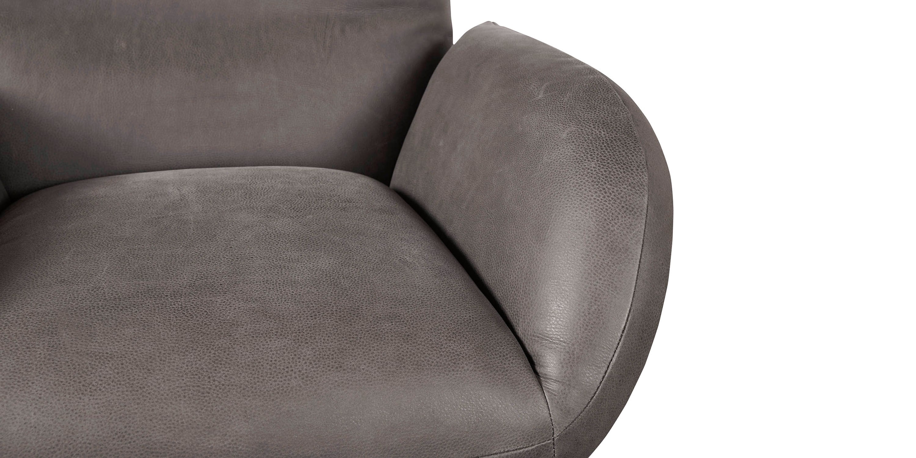 Ranlo Leather Swivel Arm Chair Bassett