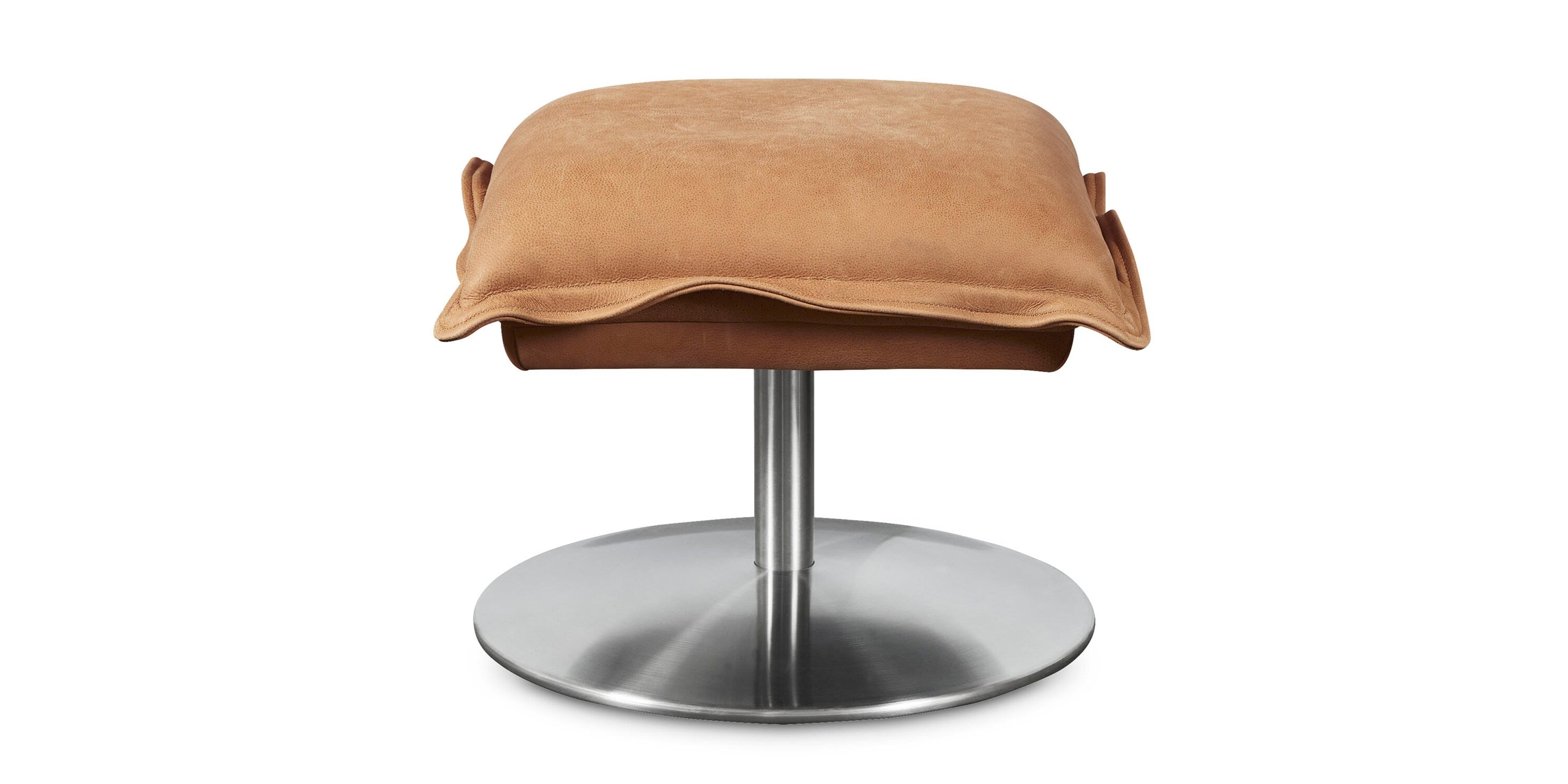 Dunn Leather Ottoman Bassett