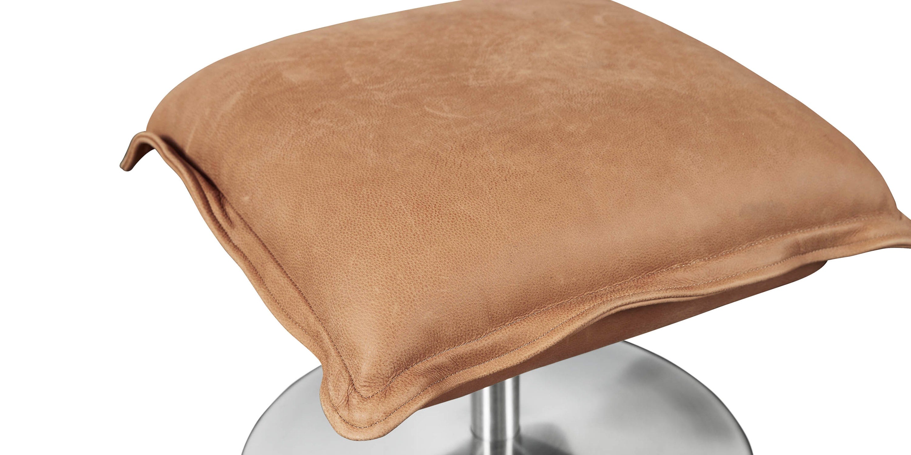 Dunn Leather Ottoman Bassett