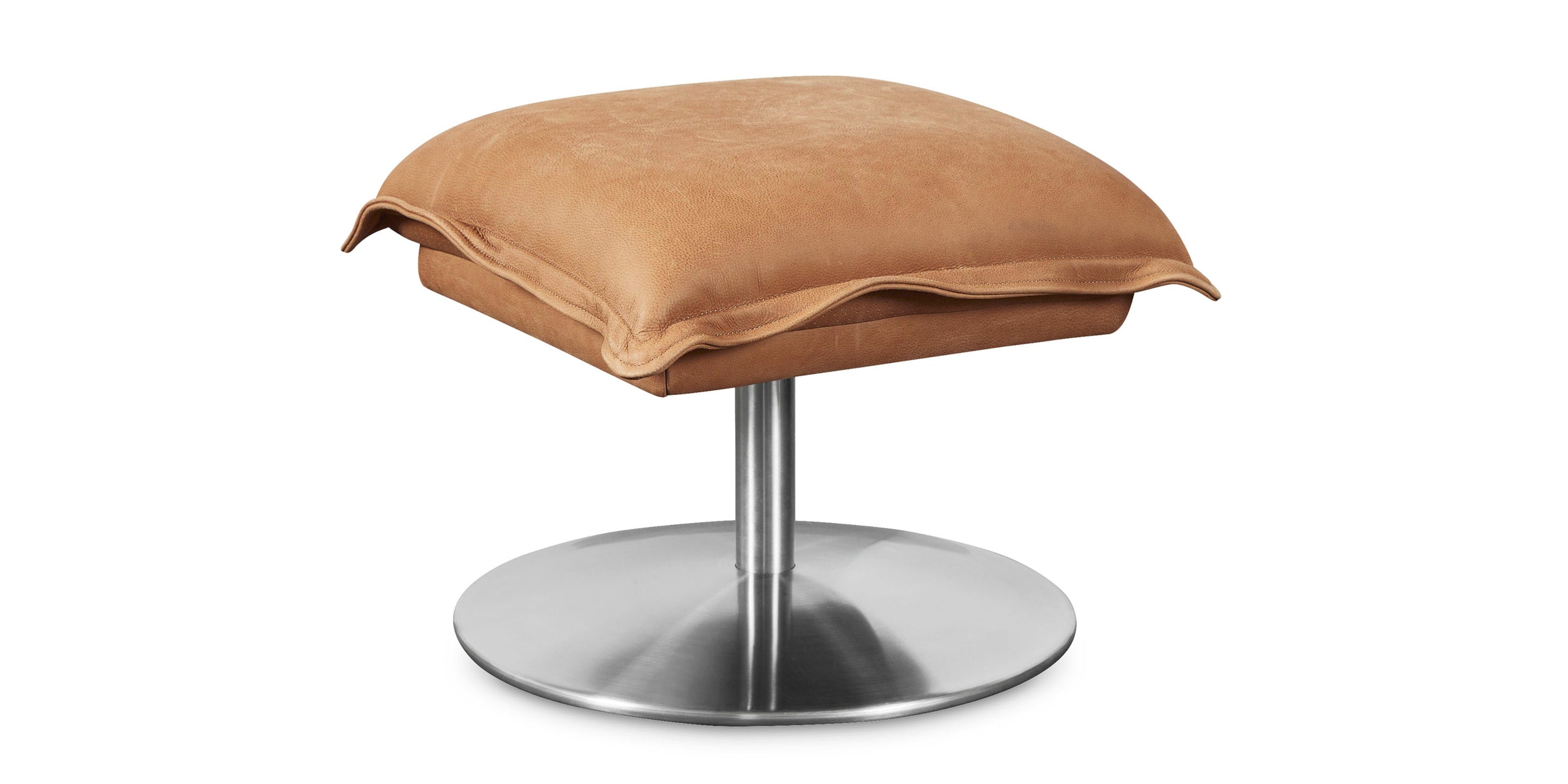 Dunn Leather Ottoman Bassett