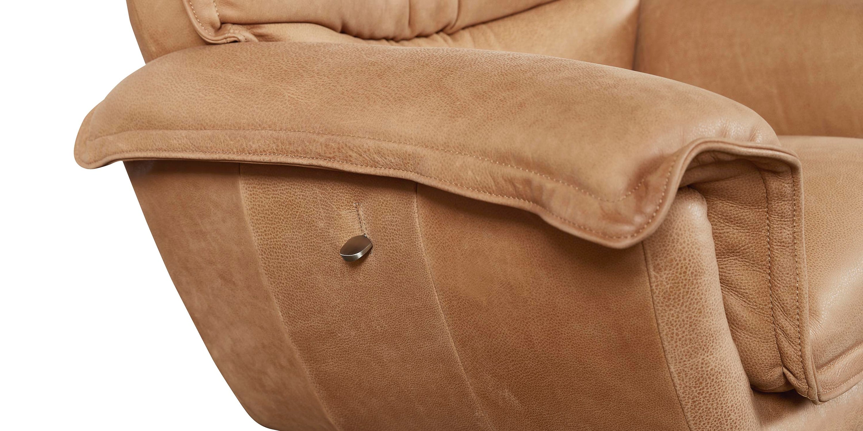 Dunn Leather Swivel Arm Chair Bassett