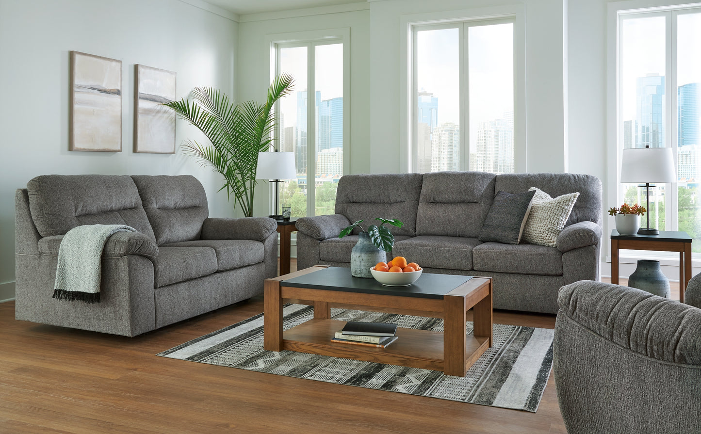 Bindura Sofa, Glider Loveseat and Recliner