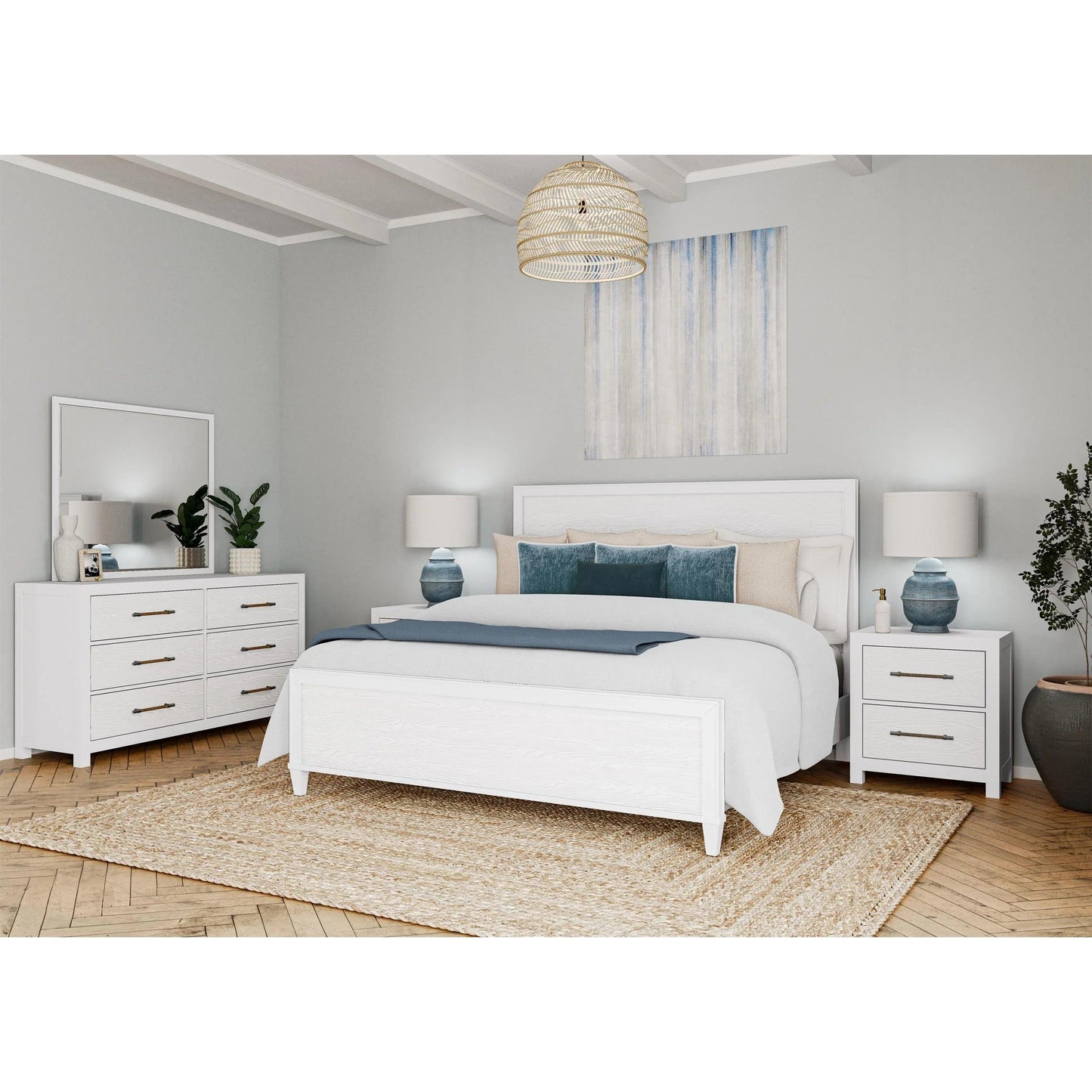 Riverside Rosalie 6/6 Panel Footboard — White Caps Riverside Furniture Bedroom