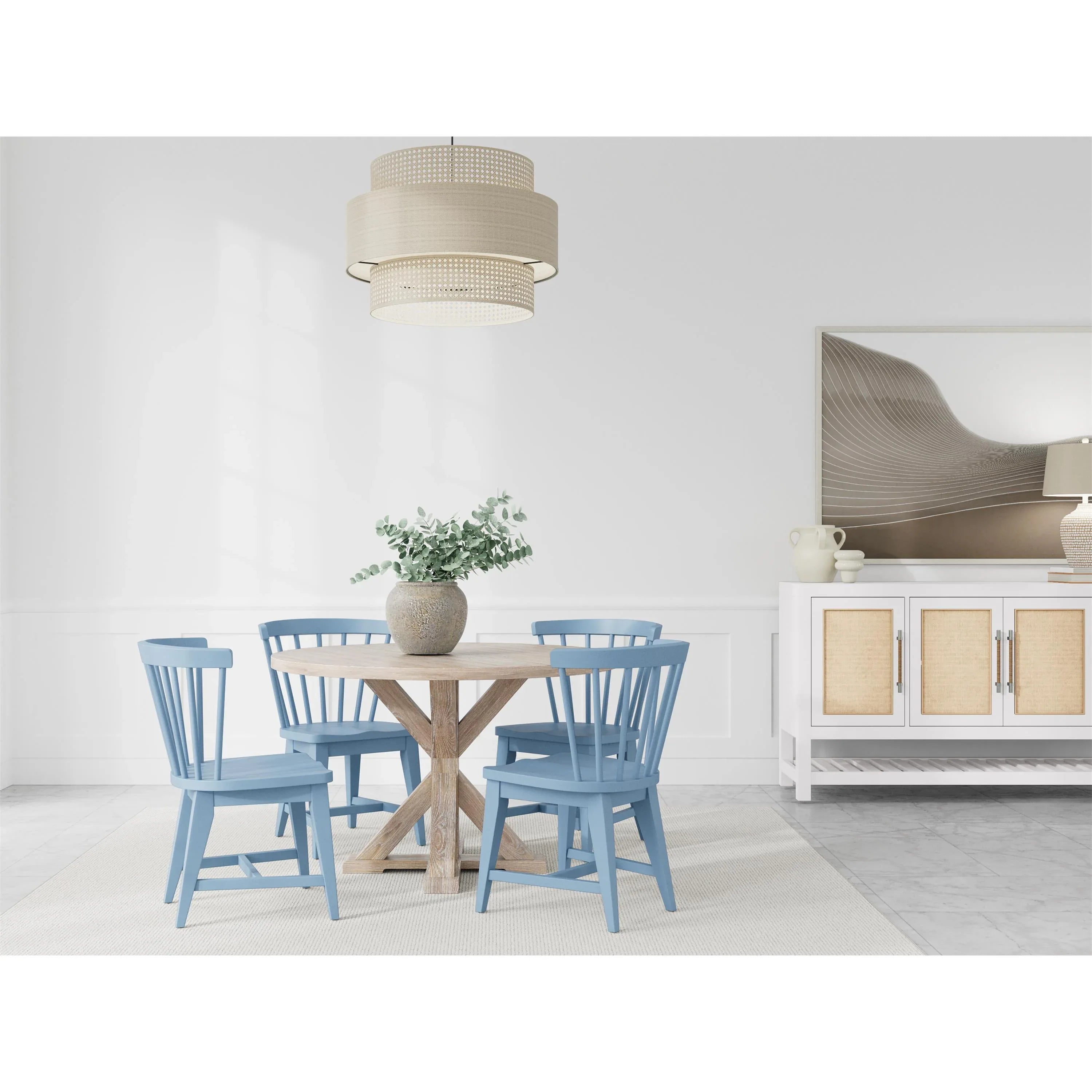 Rosalie Side Chair-blue 2in Riverside Furniture Dining