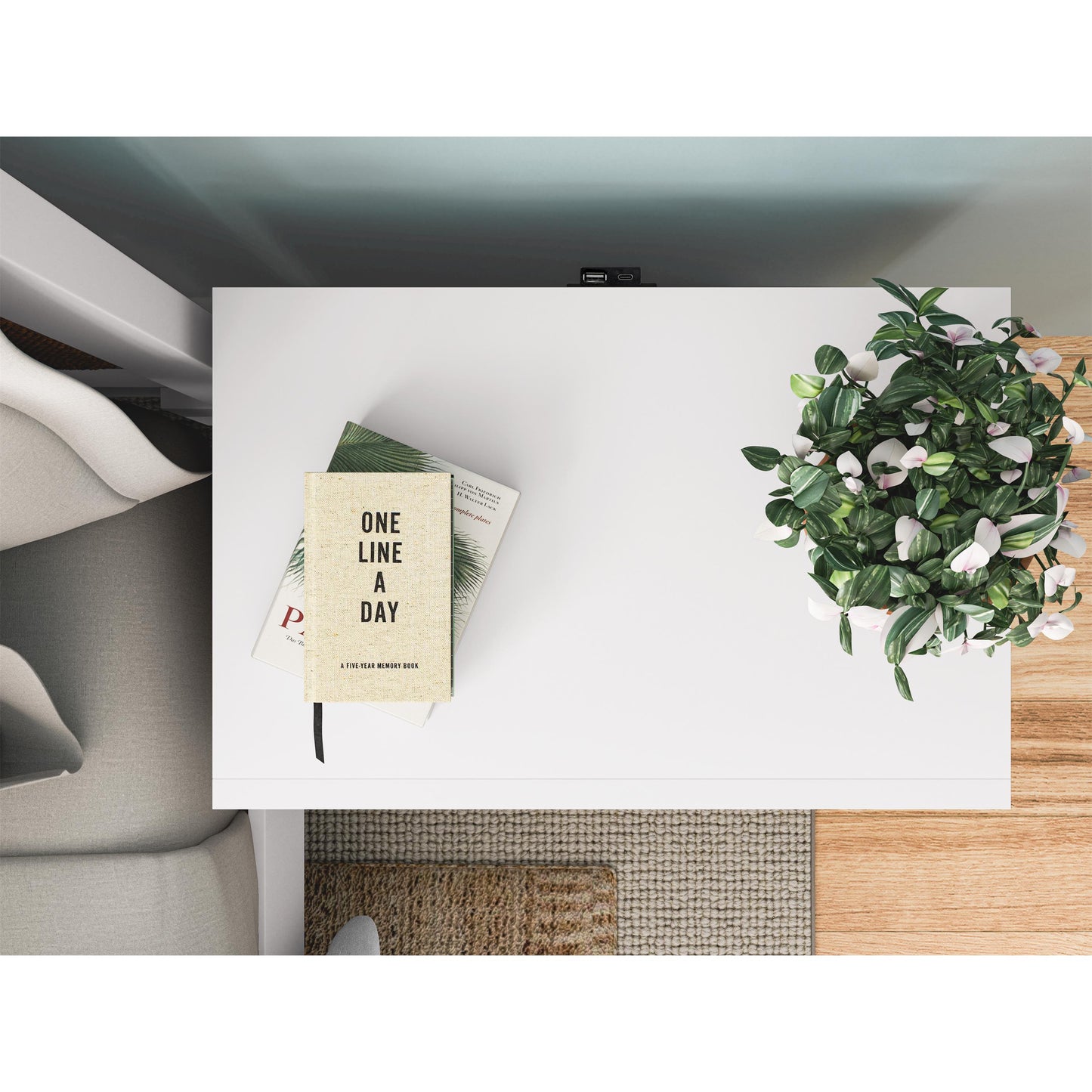 Rosalie 2-drawer Nightstand-white