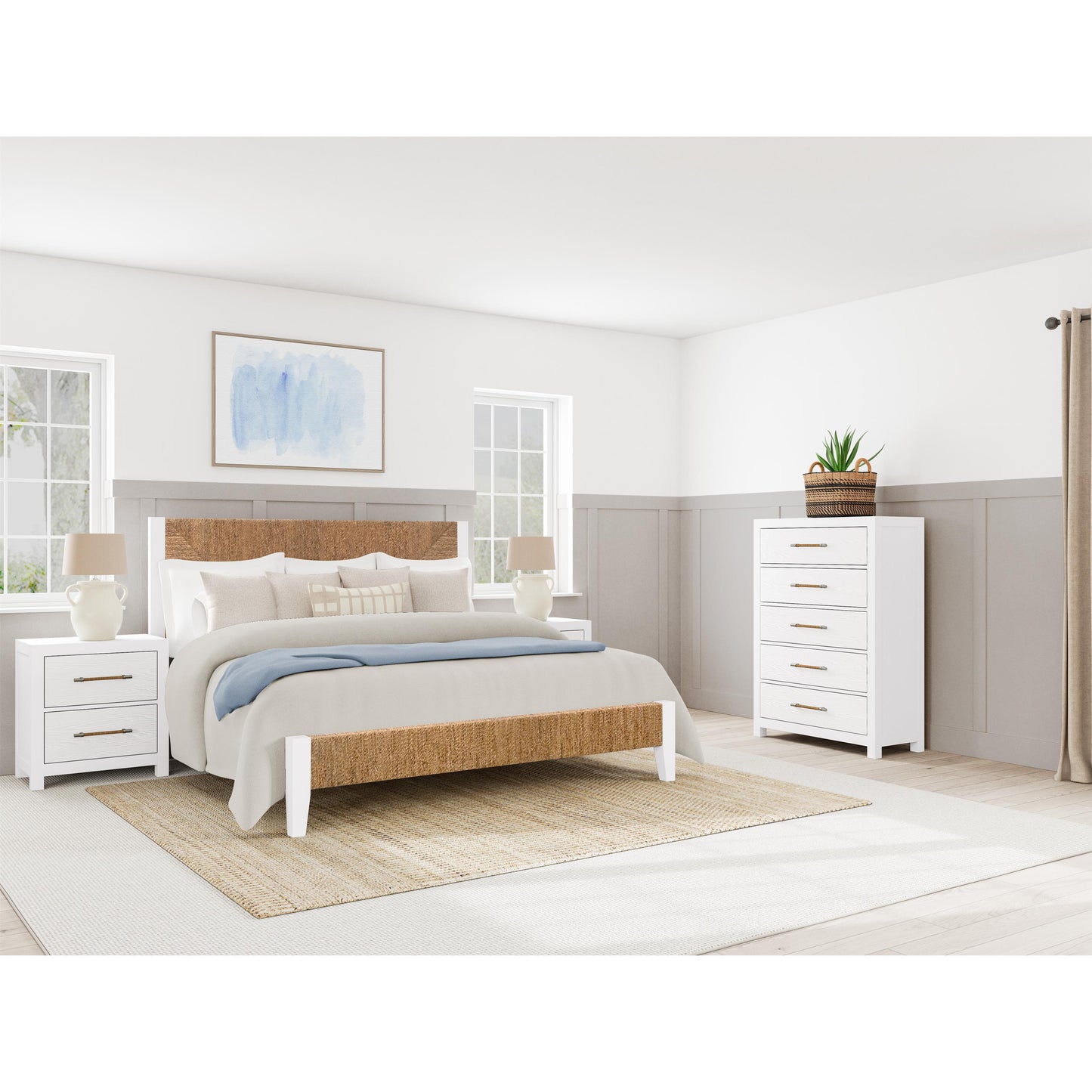 Rosalie 2-drawer Nightstand-white