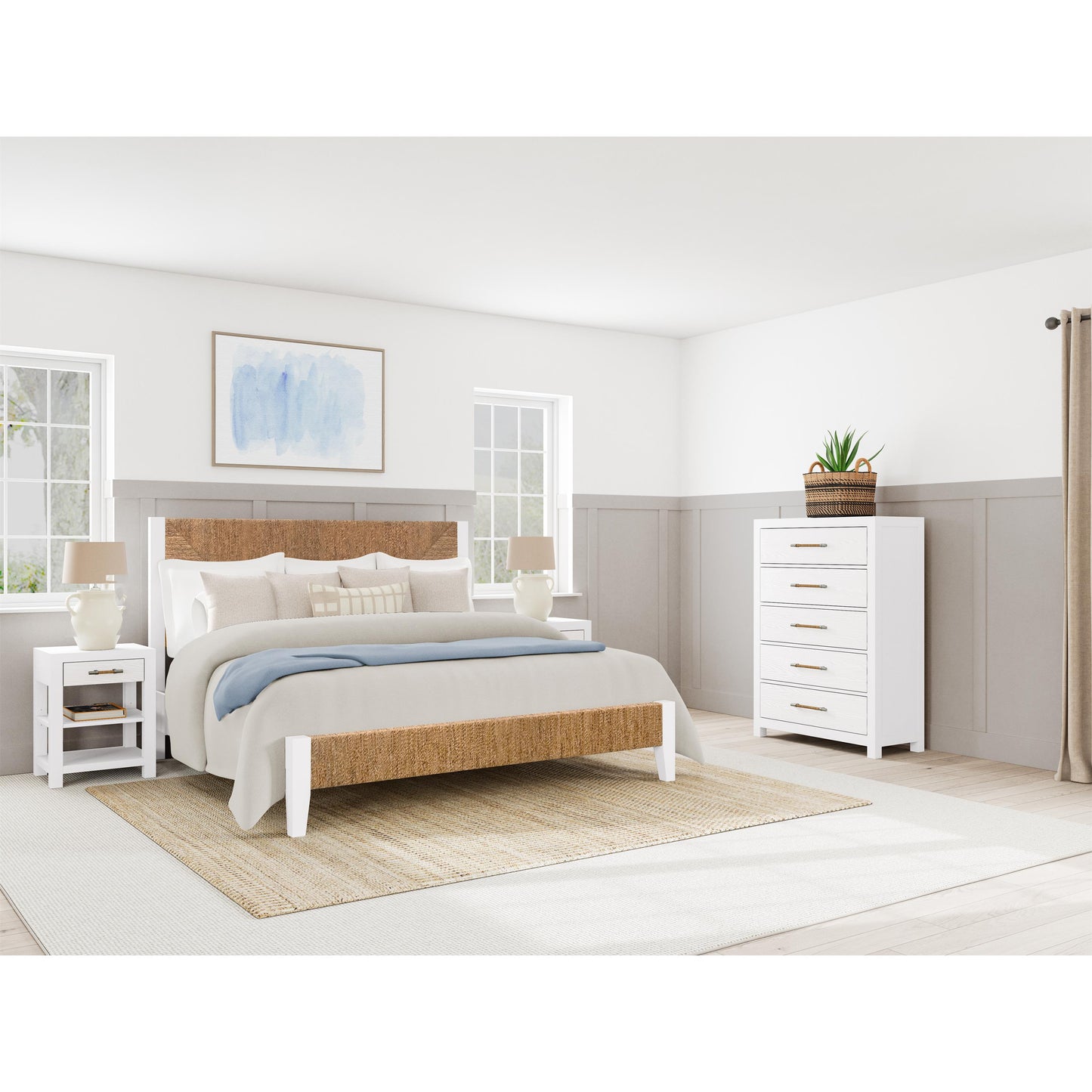 Rosalie 1-drawer Nightstand-white