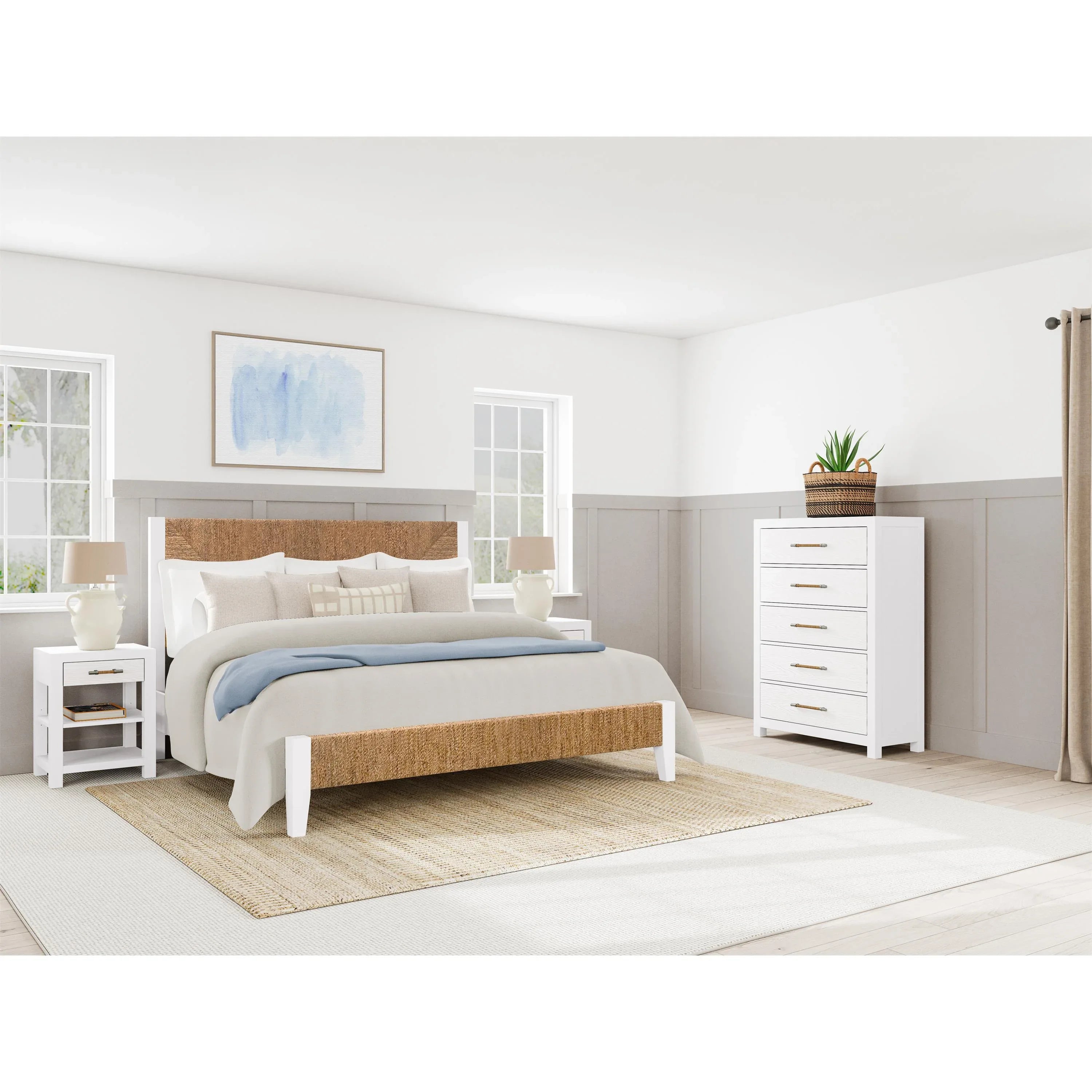 Rosalie 6/6 Woven Headboard Riverside Furniture Bedroom