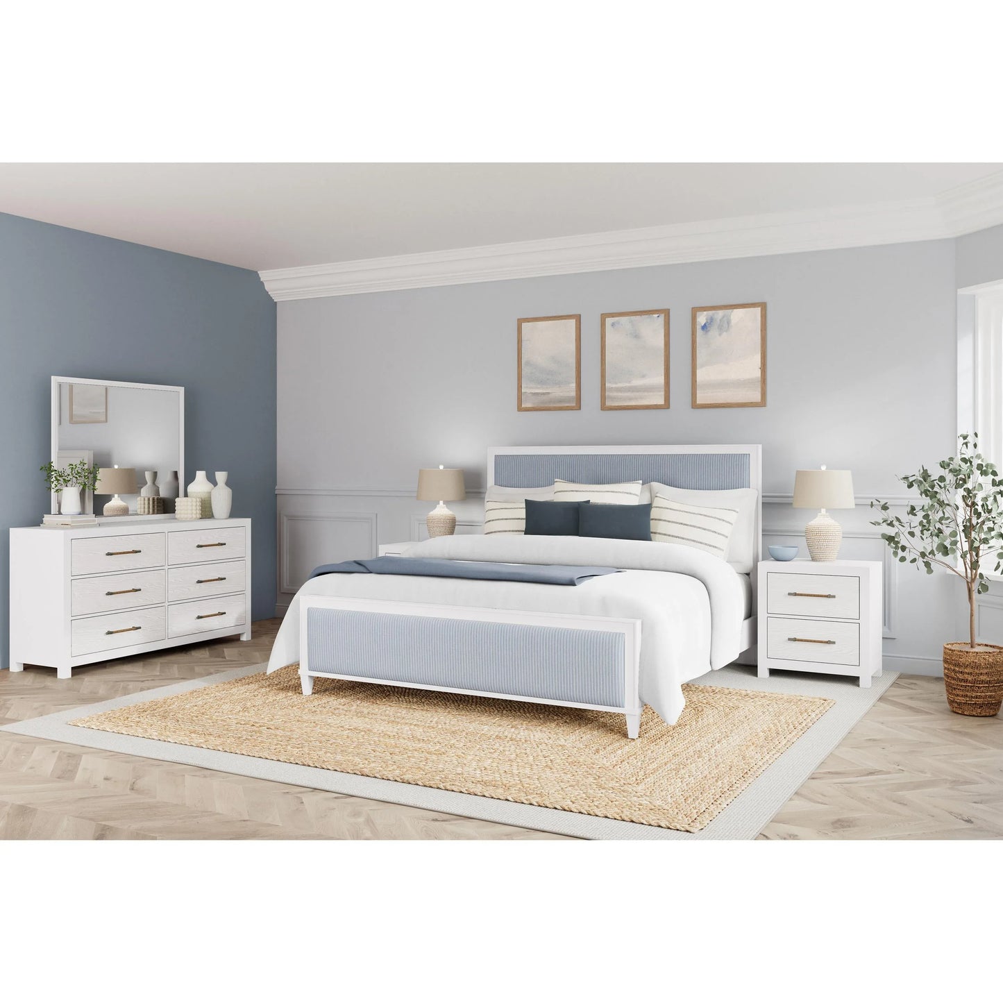 Rosalie 6/6 Wood Frame Uph Ftbd Riverside Furniture Bedroom