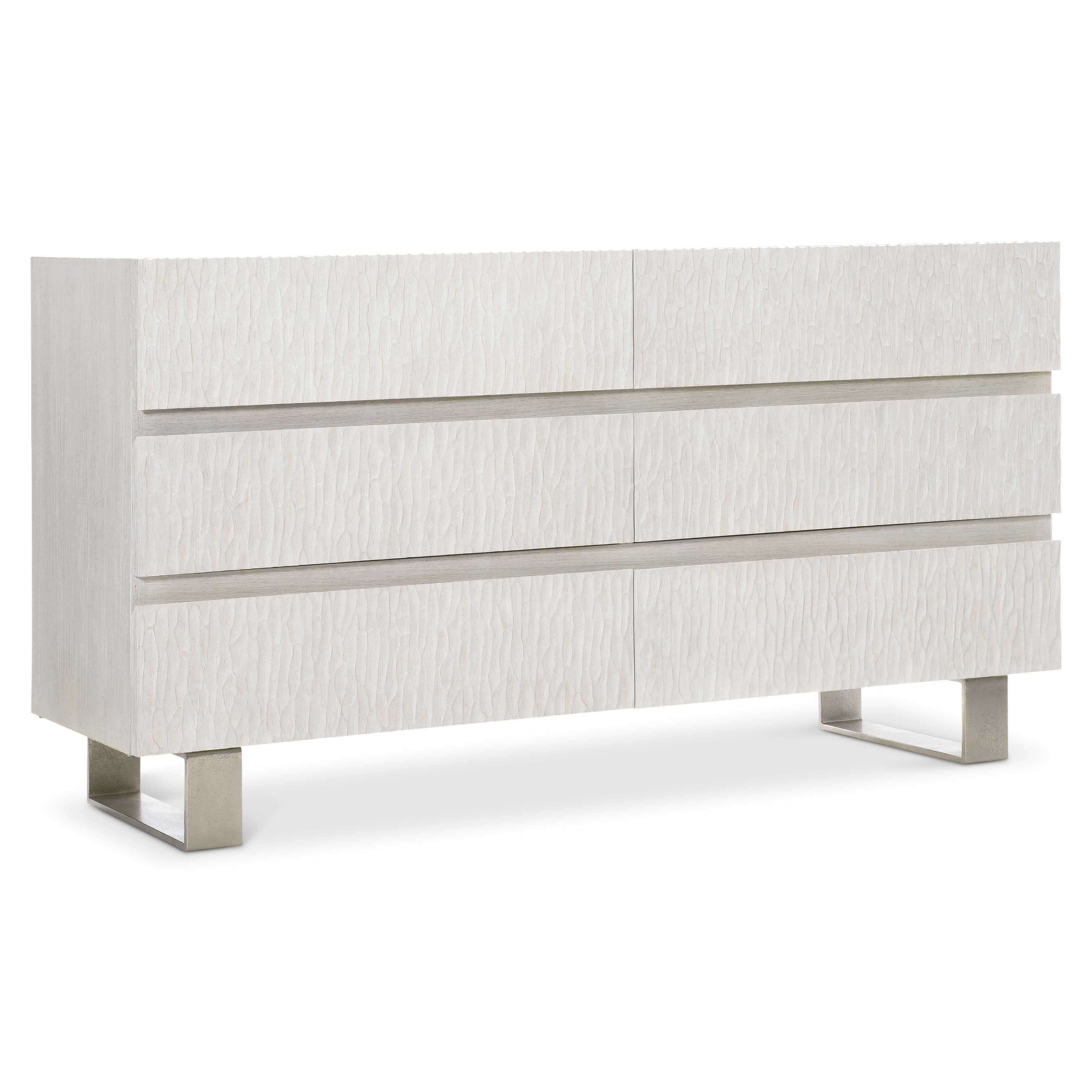 Bernhardt Solaria 65-Inch Dresser — Weathered Bone, Cast Resin Bernhardt Dresser
