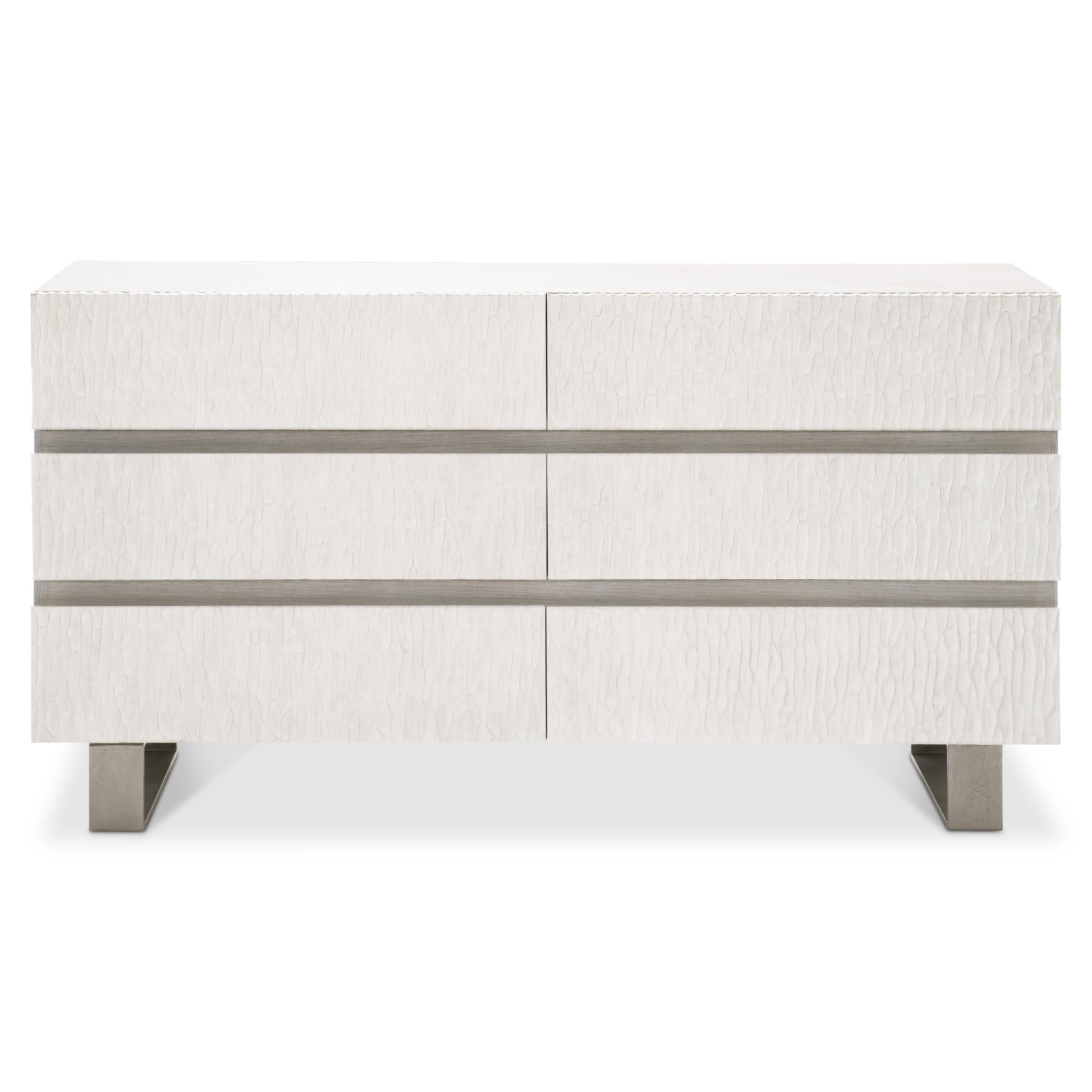 Bernhardt Solaria 65-Inch Dresser — Weathered Bone, Cast Resin Bernhardt Dresser