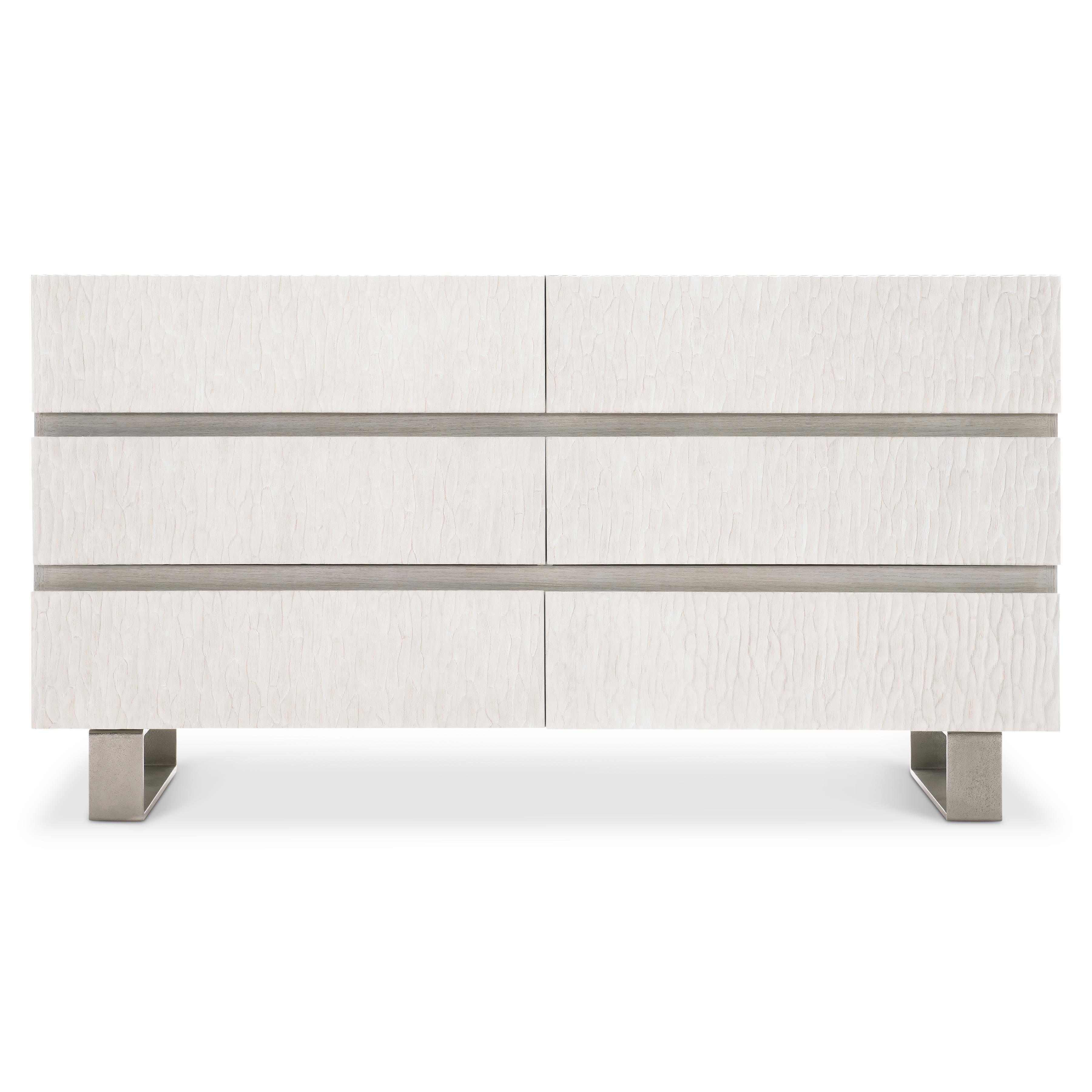 Bernhardt Solaria 65-Inch Dresser — Weathered Bone, Cast Resin Bernhardt Dresser