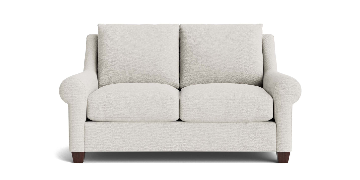 Ellery Roll Arm Loveseat Bassett