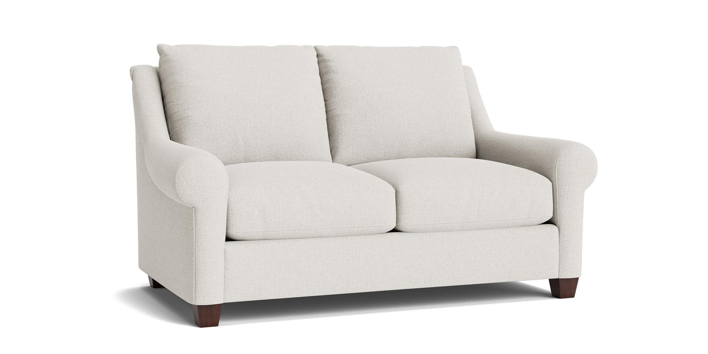Ellery Roll Arm Loveseat Bassett