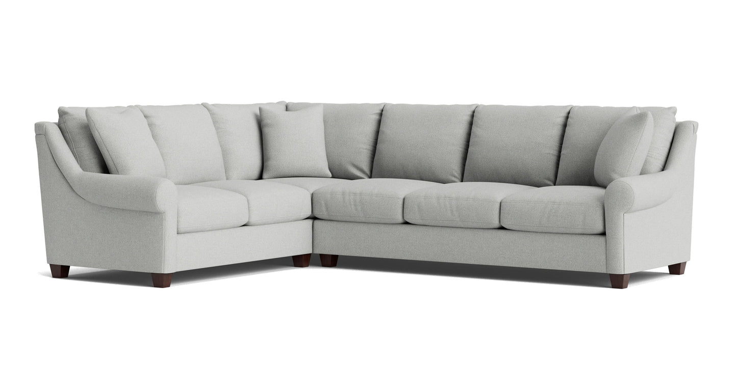Ellery Roll Arm L-Shaped Sectional Bassett